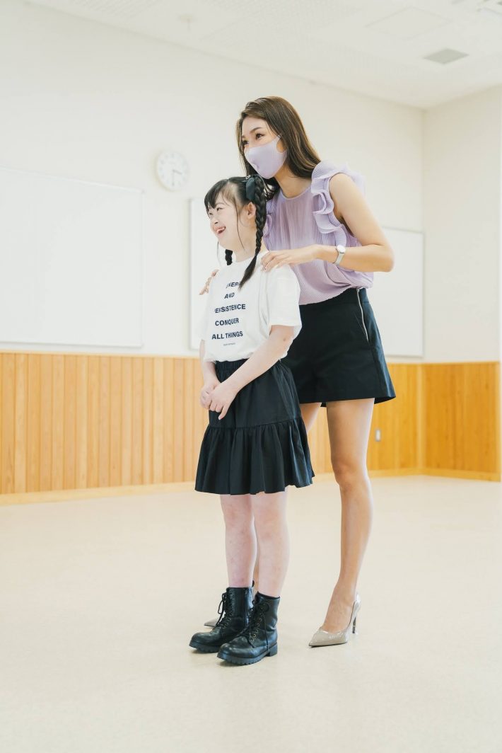 ウォーキングの練習も楽しんでやっている