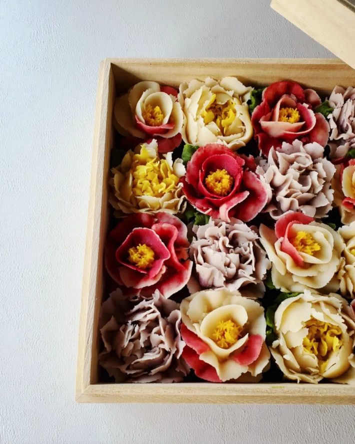 食べれるの?! 本物の花みたいなおはぎが素敵！