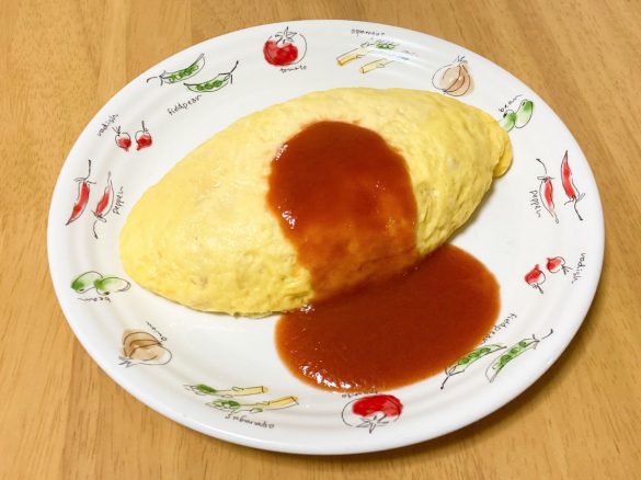 ふわっとやわらかオムライスの完成