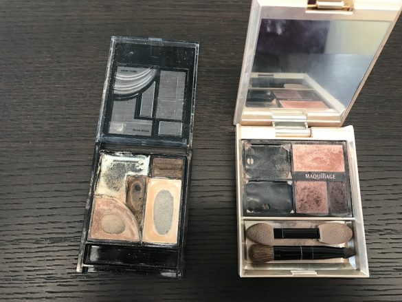 ほぼ空のコスメ