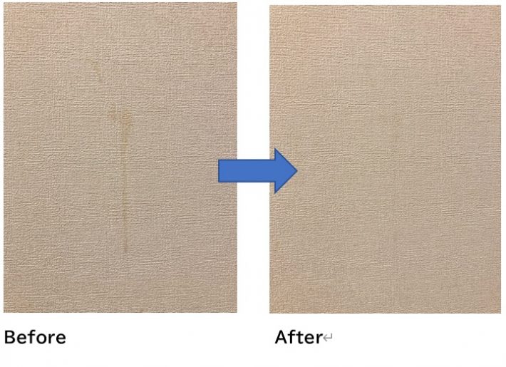 壁紙のシミがきれいになった