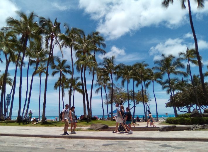 現在のワイキキの写真（佐藤まきこさん撮影、以下同じ）