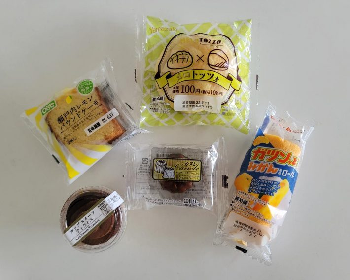 100円台で購入できるスイーツはどれもシンプルで美味。ブームのカヌレをはじめ、ティラミスやマリトッツォ進化系の「メロトッツォ」など開発力も優れている