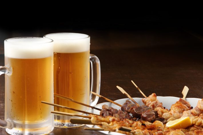 焼き鳥とビール
