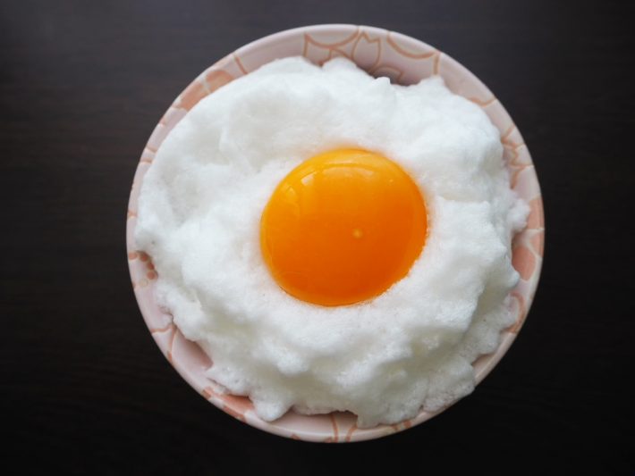 ふわふわ卵かけご飯の完成！