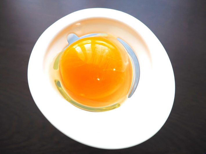 白身が落ちるのを待つ