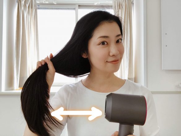 髪との距離で温度調節