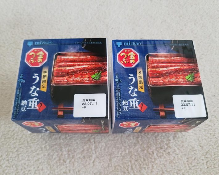 金のつぶ うな重納豆 3P（ミツカン）　希望小売価格253円（税込）