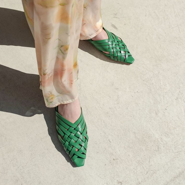 メッシュバックベルトサンダル_GE22297（GREEN）