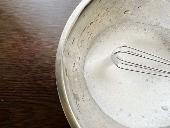 ほんの少し泡立つ程度