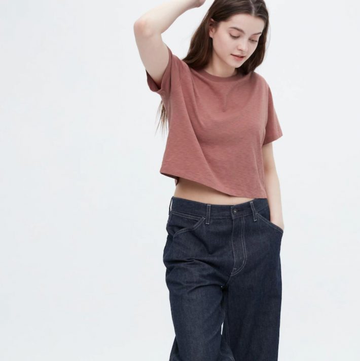 「スラブジャージークロップドT（半袖）」
