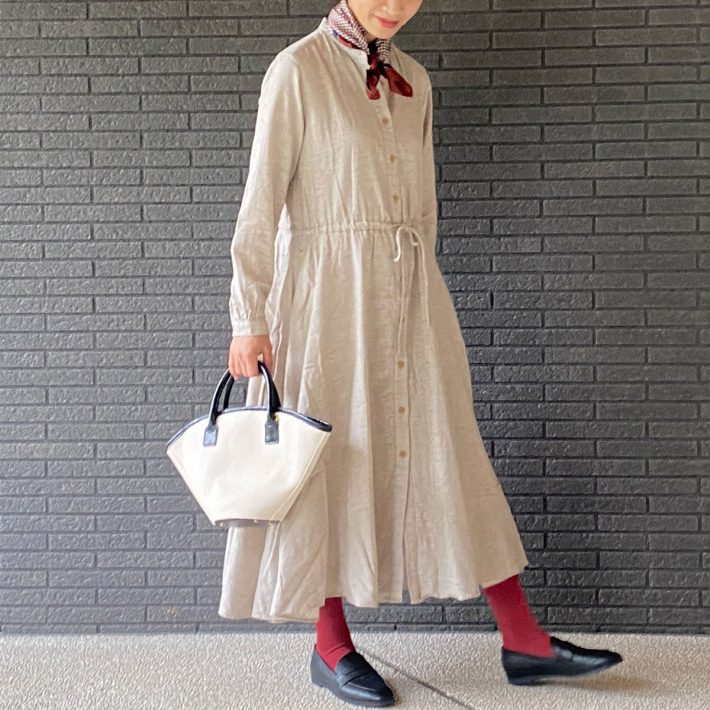 コットンピンタックワンピース