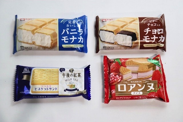 最中アイスやビスケットサンド
