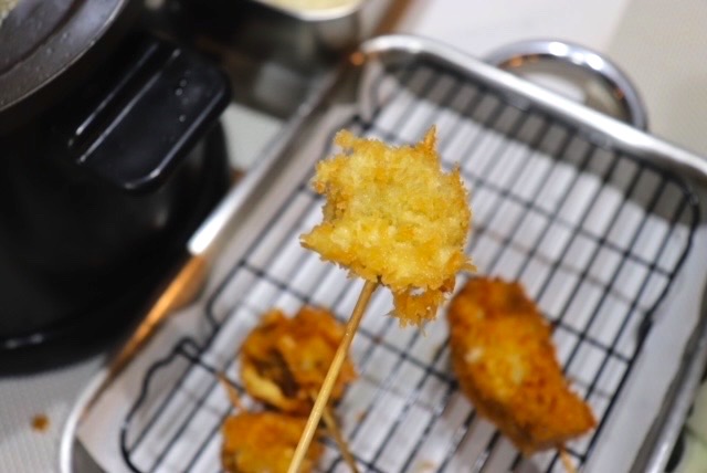 シュウマイの串揚げは子どもに人気