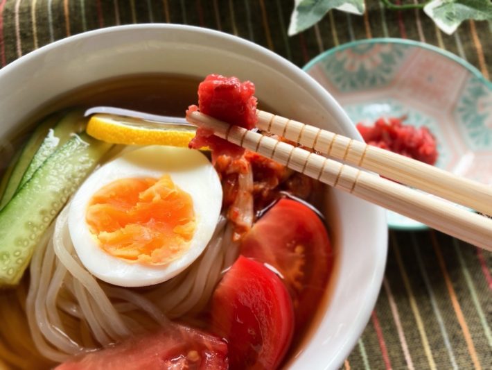 梅肉をプラスしてさっぱりと