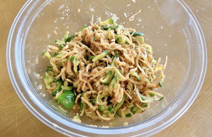 切り干し大根の腸活ぱりぱりサラダ