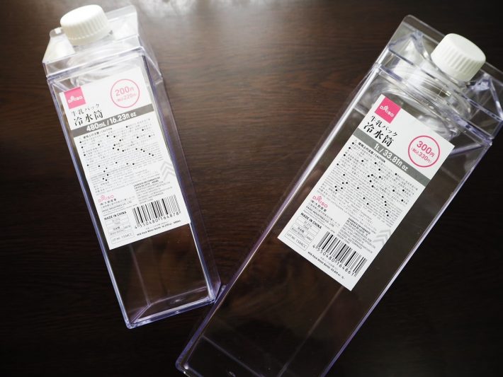 牛乳パック型のドリンクボトル