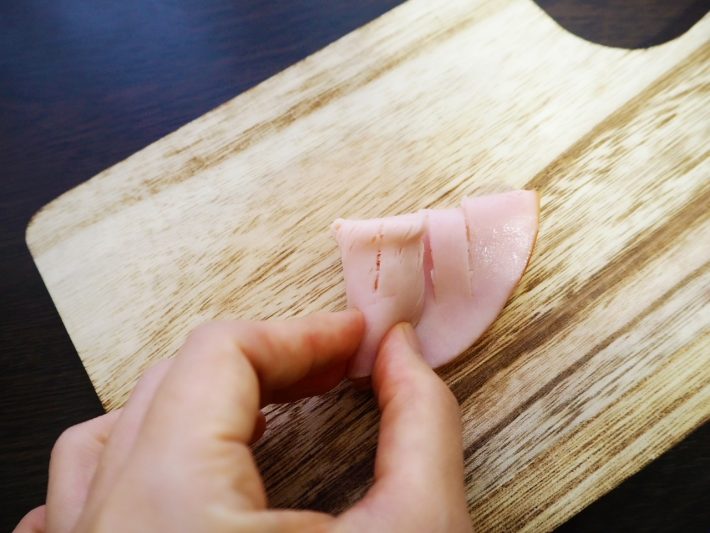 端からクルクルと巻く