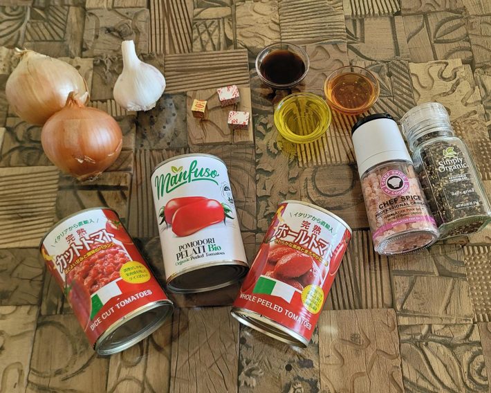 トマトソース材料