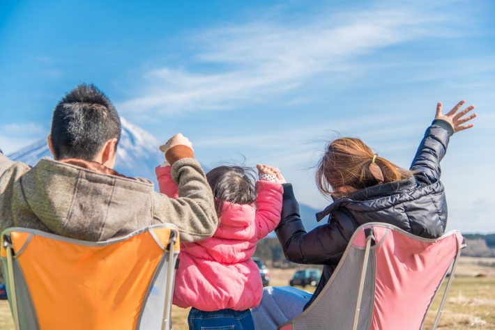 念願の初キャンプで楽しい一時を過ごす