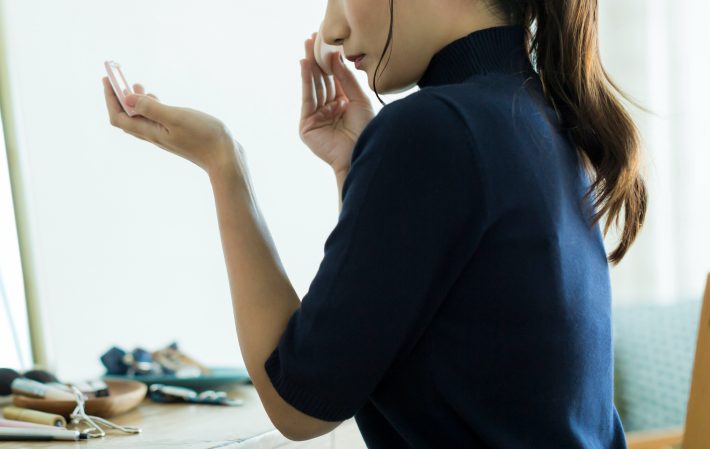 自宅へ戻ってメイクもヘアセットもやり直し