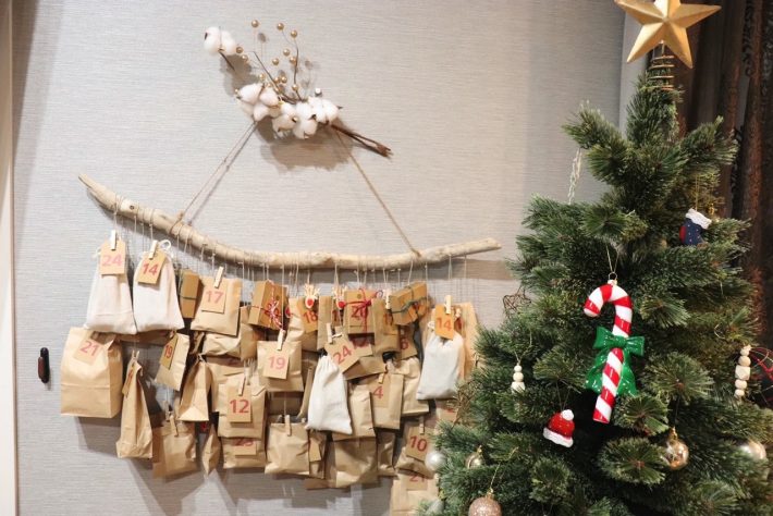 セリアで買った材料で作ったアドベントカレンダー