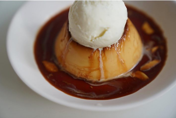 生キャラメルと岩塩の固めプリン