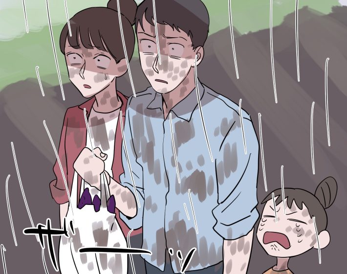 決行された雨の芋ほり