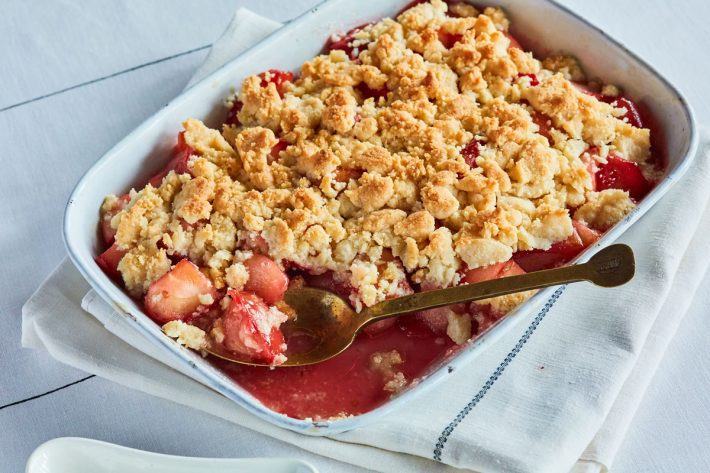 煮リンゴのクランブル