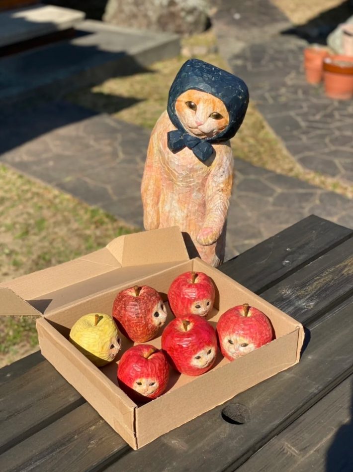 何これ！「りんご猫」「バナナ猫」がかわいい、どうやって作ったの？