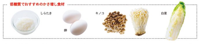 低糖質でおすすめのかさ増し食材