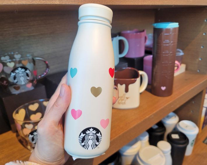 バレンタイン2023ステンレスボトルカラフルハート355ml　4250円