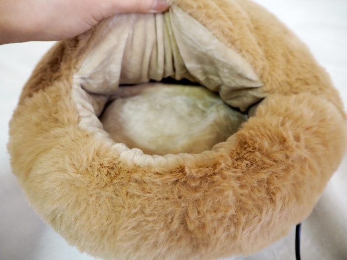 両足をすっぽりと収めるのにちょうどいいサイズ