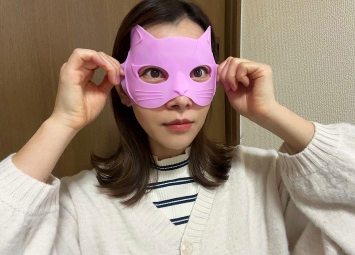 目の位置を調整して装着完了