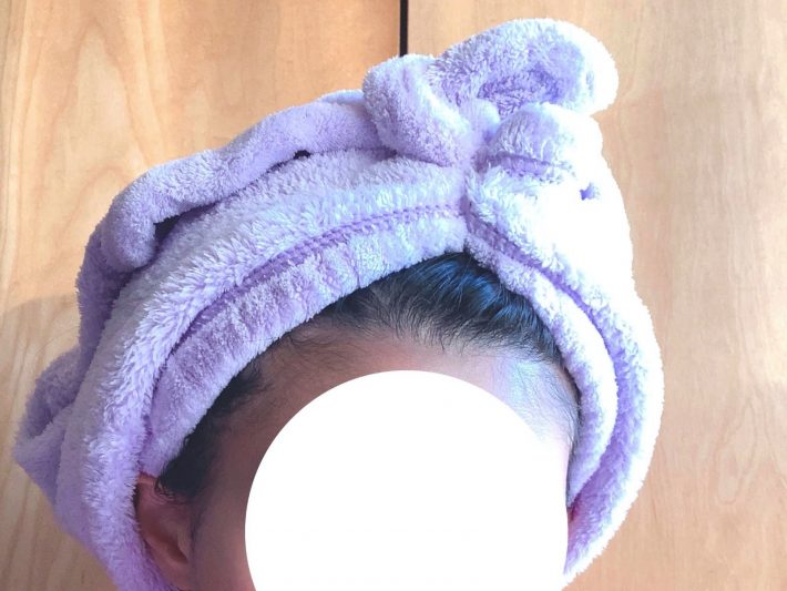 お風呂上りのターバンスタイルって本当に楽ちん