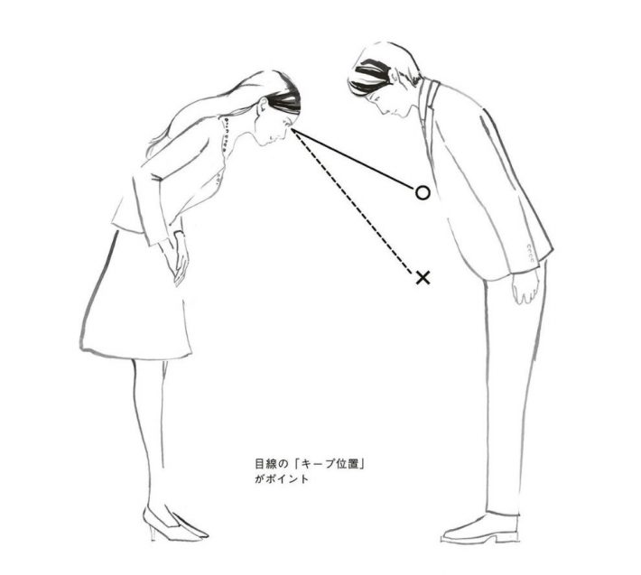 信頼感を得る、美人なお辞儀