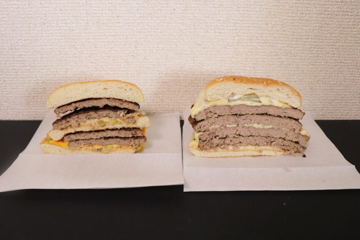 倍ビッグマックとキング・イエティ ザ・ワンパウンダーの比較