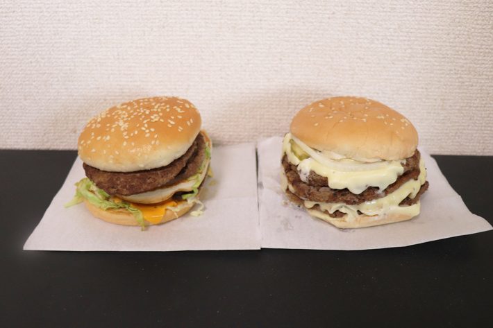 倍ビッグマックとキング・イエティ ザ・ワンパウンダーの比較