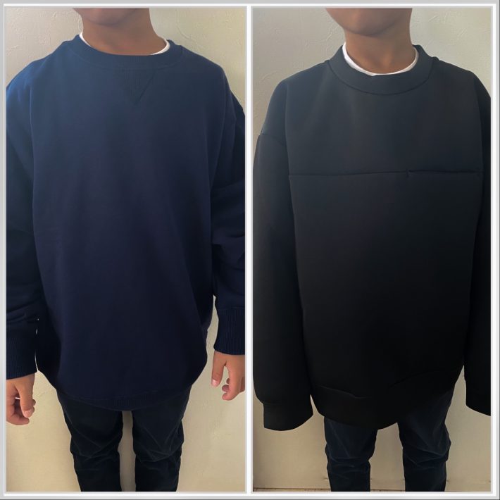 左：ユニクロトレーナー　右：ワークマントレーナー