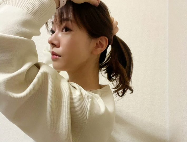 ポニーテールにしてもいい感じ