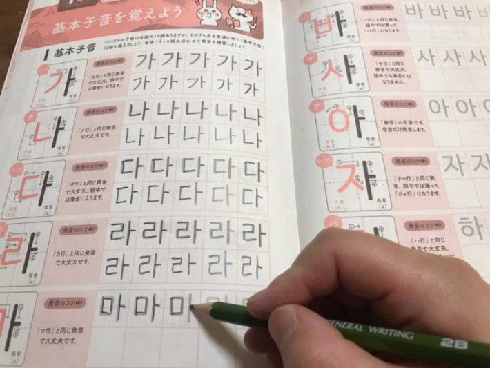 ハングル練習帳