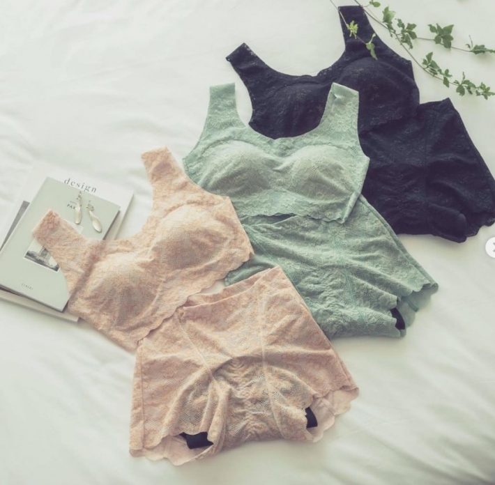 グンゼの「トゥシェ」過去1かわいい吸水ショーツかも。ブラもプチプラで優秀