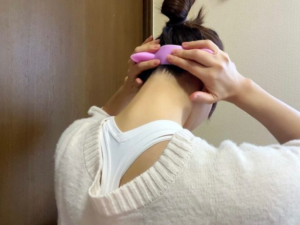 頭を前後に倒すといい具合に圧がかかる