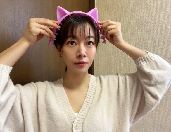 ツボ押し猫耳カチューシャ