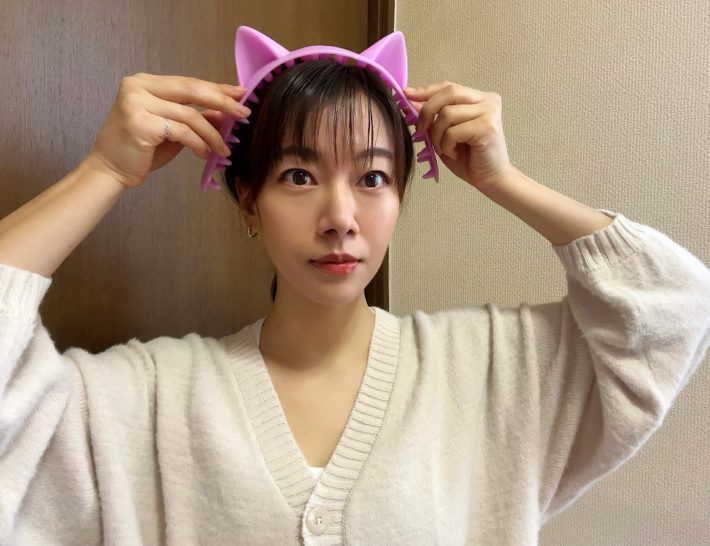 ツボ押し猫耳カチューシャ