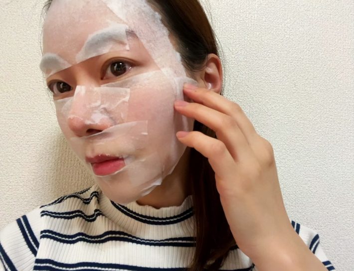 全顔をパック、しっとりツルン肌になった