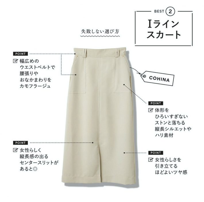 2. Ｉラインスカート