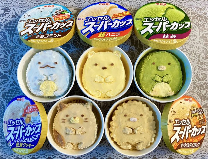 「すみっコぐらし」のアイスアート