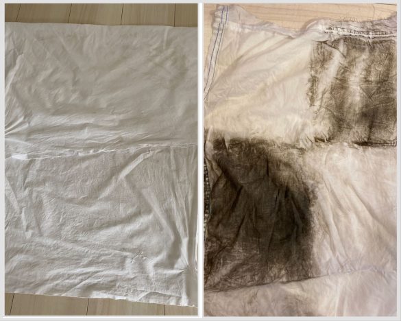 左：洗濯後　右：洗濯前