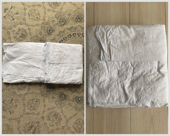 ギュッと圧縮された白ウエス